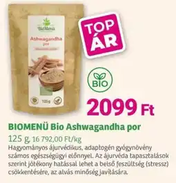 Herbaház BIOMENÜ Bio Ashwagandha por ajánlat