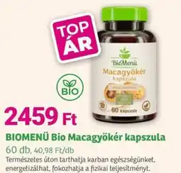 Herbaház BIOMENÜ Bio Macagyökér kapszula ajánlat