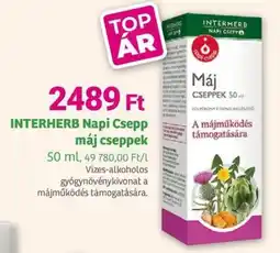 Herbaház INTERHERB Napi Csepp máj cseppek ajánlat