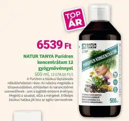 Herbaház NATUR TANYA Puridren koncentrátum 12 gyógynövénnyel ajánlat