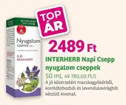 Herbaház INTERHERB Napi Csepp nyugalom cseppek ajánlat