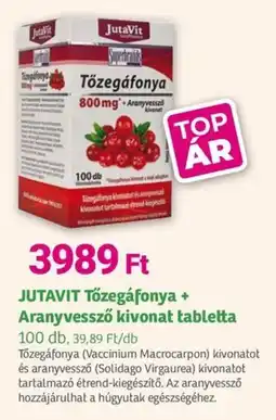 Herbaház JUTAVIT Tőzegáfonya + Aranyvessző kivonat tabletta ajánlat