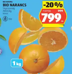 ALDI Bio Natura Bio narancs ajánlat