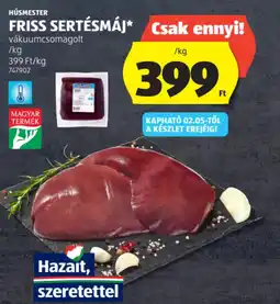 ALDI Húsmester Friss sertésmáj ajánlat