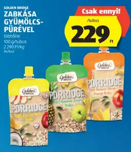 ALDI Golden Bridge Zabkása gyümölcs-pürével ajánlat