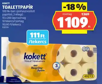 Kokett toalettpapír