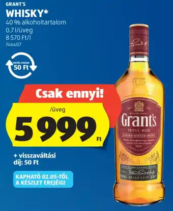 ALDI Grant's Whisky ajánlat