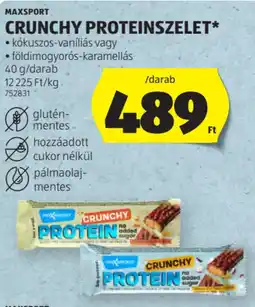 ALDI Maxsport Crunchy proteinszelet ajánlat