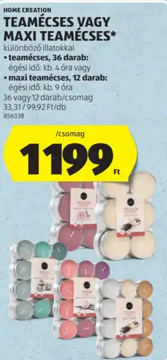 ALDI Home Creation Teamécses, maxi teamécses ajánlat