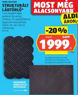 ALDI Home Creation Strukturált lábtörlő ajánlat