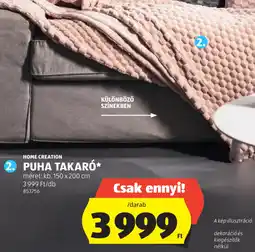 ALDI Home Creation Puha takaró ajánlat