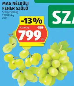 ALDI Mag Nélküli fehér szőlő ajánlat