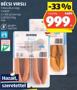 ALDI Bécsi Virsli ajánlat