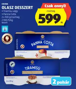 ALDI Cucina Olasz desszert ajánlat