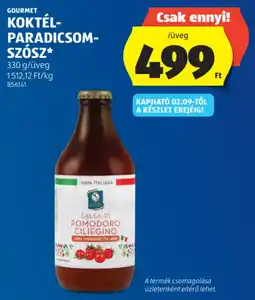 ALDI Gourmet koktél-paradicsom-szósz ajánlat