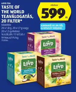ALDI Loyd Tea Taste of The World teaválogatás ajánlat