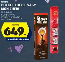 ALDI Ferrero Pocket Coffee, Mon Cheri ajánlat