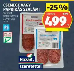 ALDI Csemege- vagy Paprikás Szalámi ajánlat