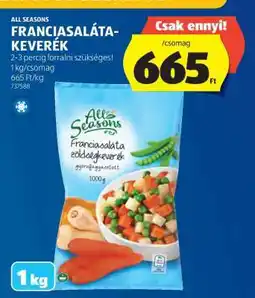 ALDI ALL SEASONS FRANCIA SALÁTA KEVERÉK ajánlat