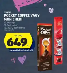ALDI Ferrero Pocket Coffee vagy Mon Cheri ajánlat