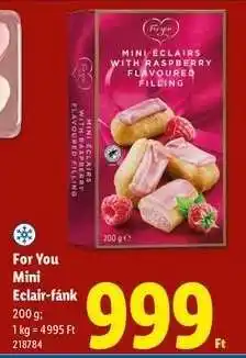 Lidl For You Mini Eclair-fánk ajánlat