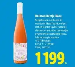 Lidl Balaton kertje rosé ajánlat