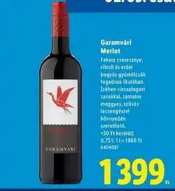Lidl Garamvári Merlot ajánlat