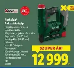 Lidl PARKSIDE Akkus tűzőgép ajánlat