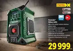 Lidl PARKSIDE Akkus rádió ajánlat