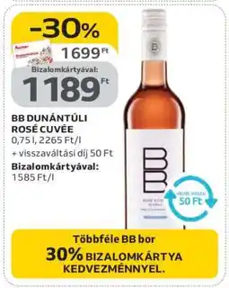 Auchan BB DUNÁNTÚLI ROSÉ CUVÉE ajánlat