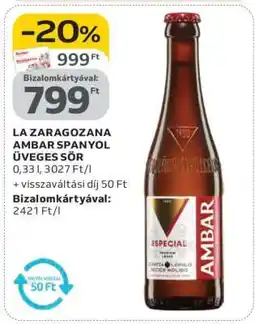 Auchan LA ZARAGOZANA AMBAR SPANYOL ÜVEGES SÖR ajánlat