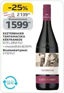 Auchan ESZTERBAUER Tanyamacska Kékfrankos ajánlat