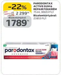 Auchan PARODONTAX ACTIVE GUM REPAIR FOGKRÉM ajánlat