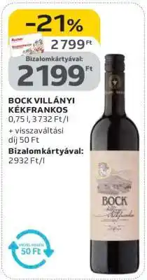 Auchan BOCK VILLÁNYI KÉKFRANKOS ajánlat