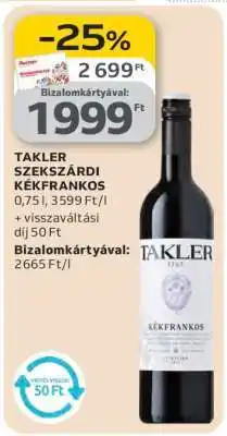 Auchan TAKLER SZEKSZÁRDI KÉKFRANKOS ajánlat