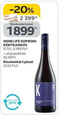Auchan WINELIFE SOPRONI KÉKFRANKOS ajánlat