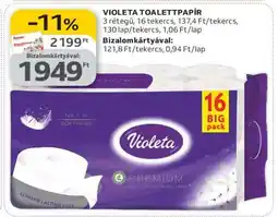 Auchan Violeta Toalettpapír ajánlat