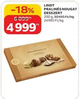 Auchan LINDT PRALINÉS NOUGAT DESSZERT ajánlat