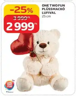 Auchan ONE TWO FUN plüssmackó lufival ajánlat