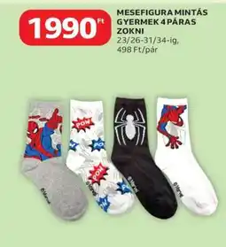 Auchan MESEFIGURA MINTÁS GYERMEK 4 PÁRAS ZOKNI ajánlat