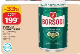 Auchan Borsodi Dobozos Sör ajánlat