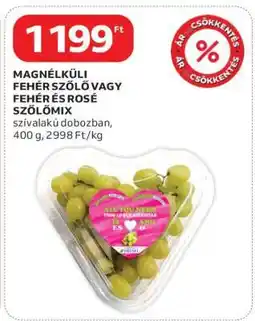 Auchan Magnélküli fehér szőlő vagy fehér és rosé szőlőmix ajánlat