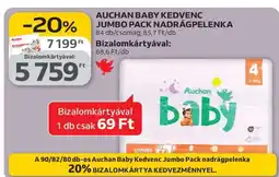 Auchan Auchan Baby Kedvenc Jumbo Pack Nadrágpelenka ajánlat