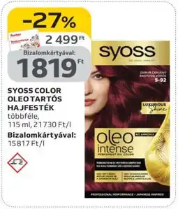 Auchan SYOSS COLOR OLEO TARTÓS HAJFESTÉK ajánlat