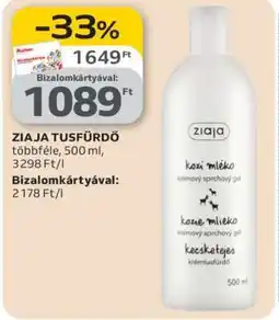 Auchan Ziaja tusfürdő ajánlat