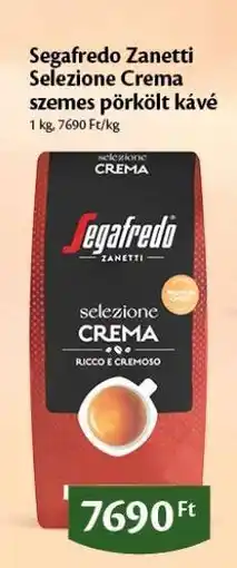 EcoFamily Segafredo Zanetti Selezione Crema szemes pörkölt kávé ajánlat