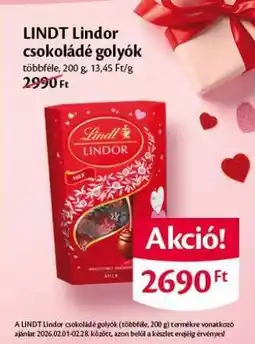 EcoFamily Lindt LINDOR csokoládé golyók ajánlat