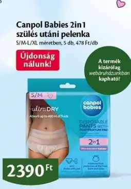 EcoFamily Canpol Babies 2in1 szülés utáni pelenka ajánlat