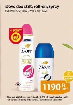 EcoFamily Dove deo stift/roll-on/spray ajánlat