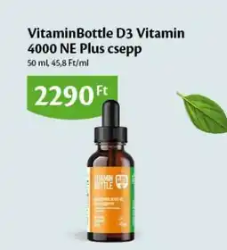 EcoFamily VitaminBottle D3 Vitamin 4000 NE Plus csepp ajánlat